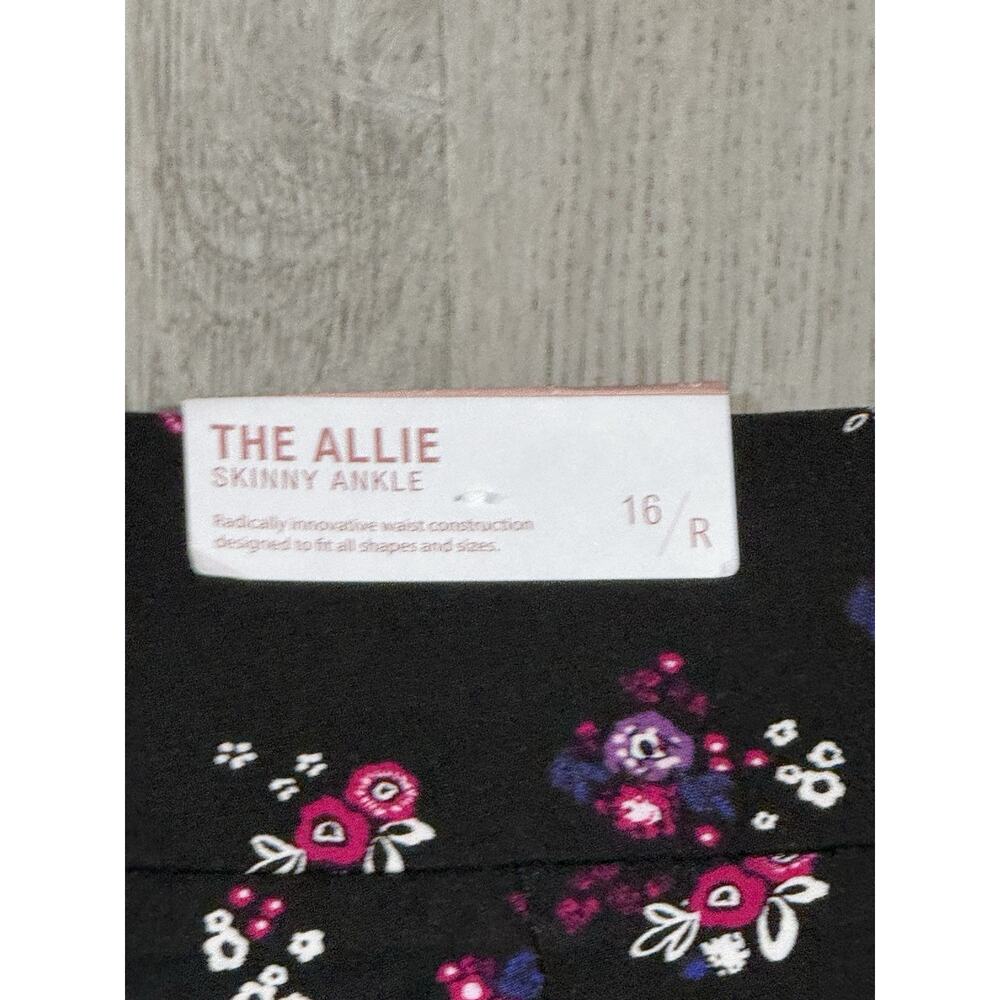 Lane Bryant The Allie Skinny Ankle Pants Women 16 Reg Black Floral Stretch NWT - Picture 9 of 10